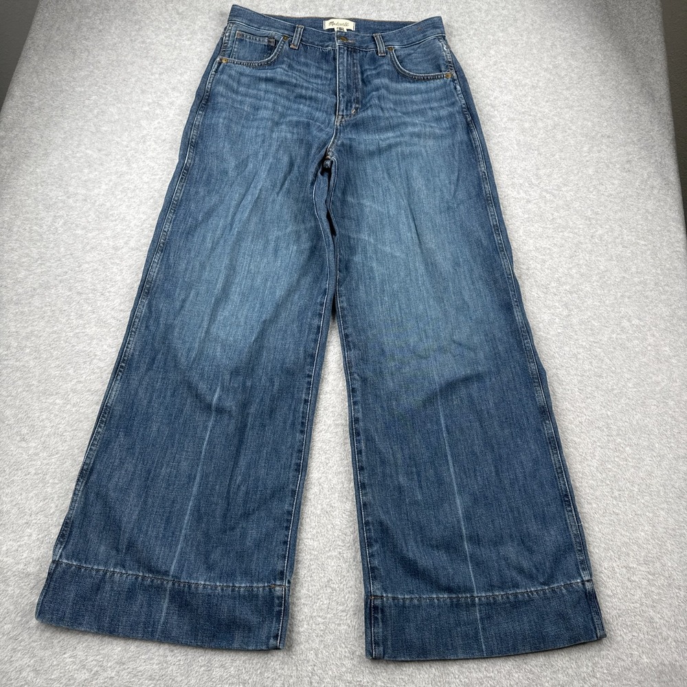 Madewell Jeans Womens Size 30 Blue Super Wide Leg 30x32 Baggy High Rise